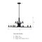 Designers Fountain Skye 12-Light Matte Black Minimalist Tiered Candle Chandelier for Dining Rooms D314C-12CH-MB - alternate 4